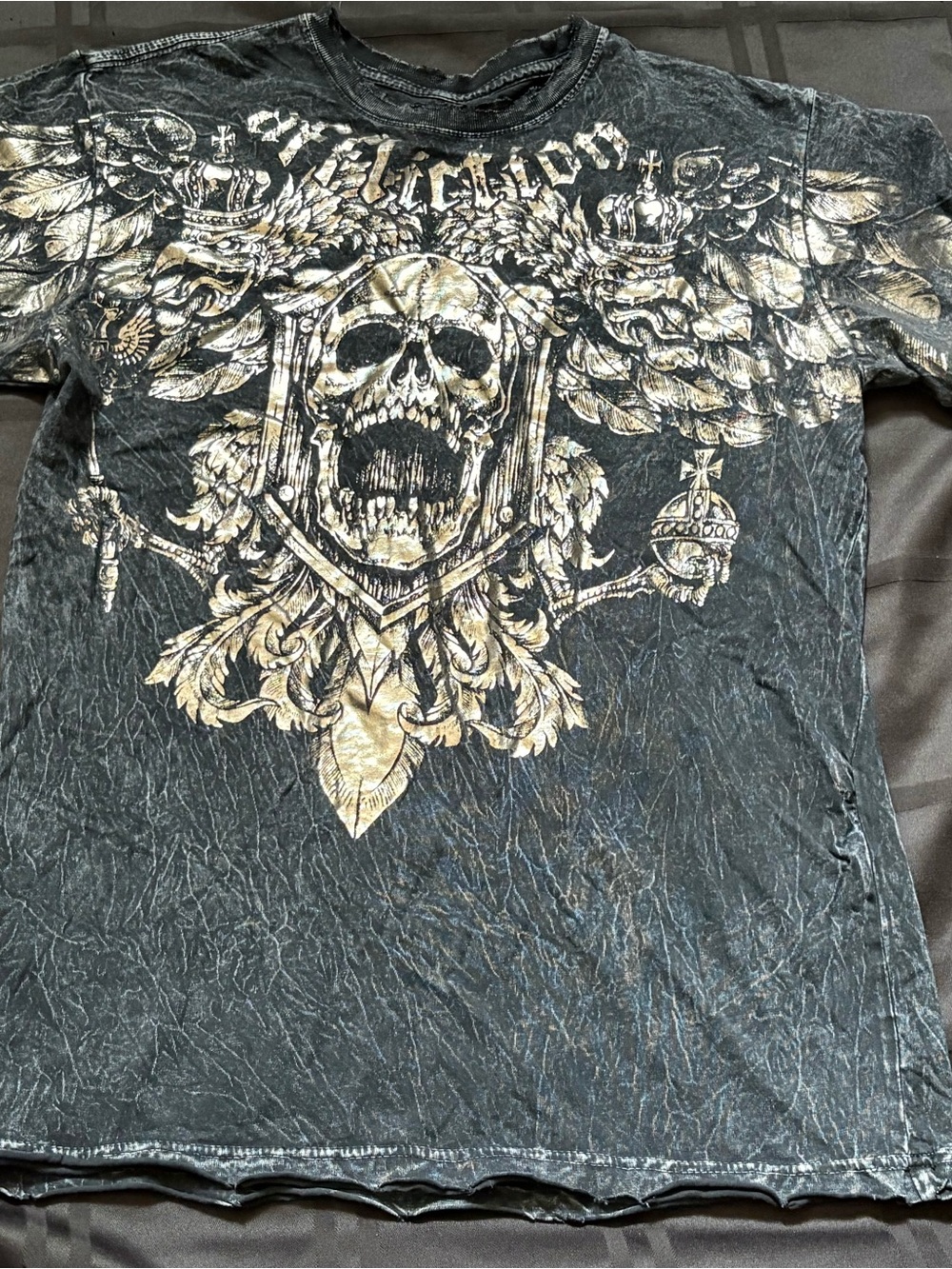 Affliction T Shirt Mens Small Fedor Emelianenko Signature Series MMA Goth
